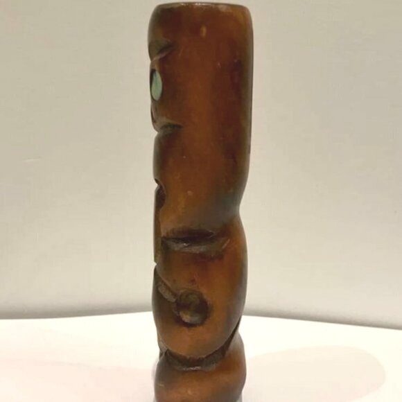 hand Carved Wooden Statue, 6" tall - Picture 2 of 14